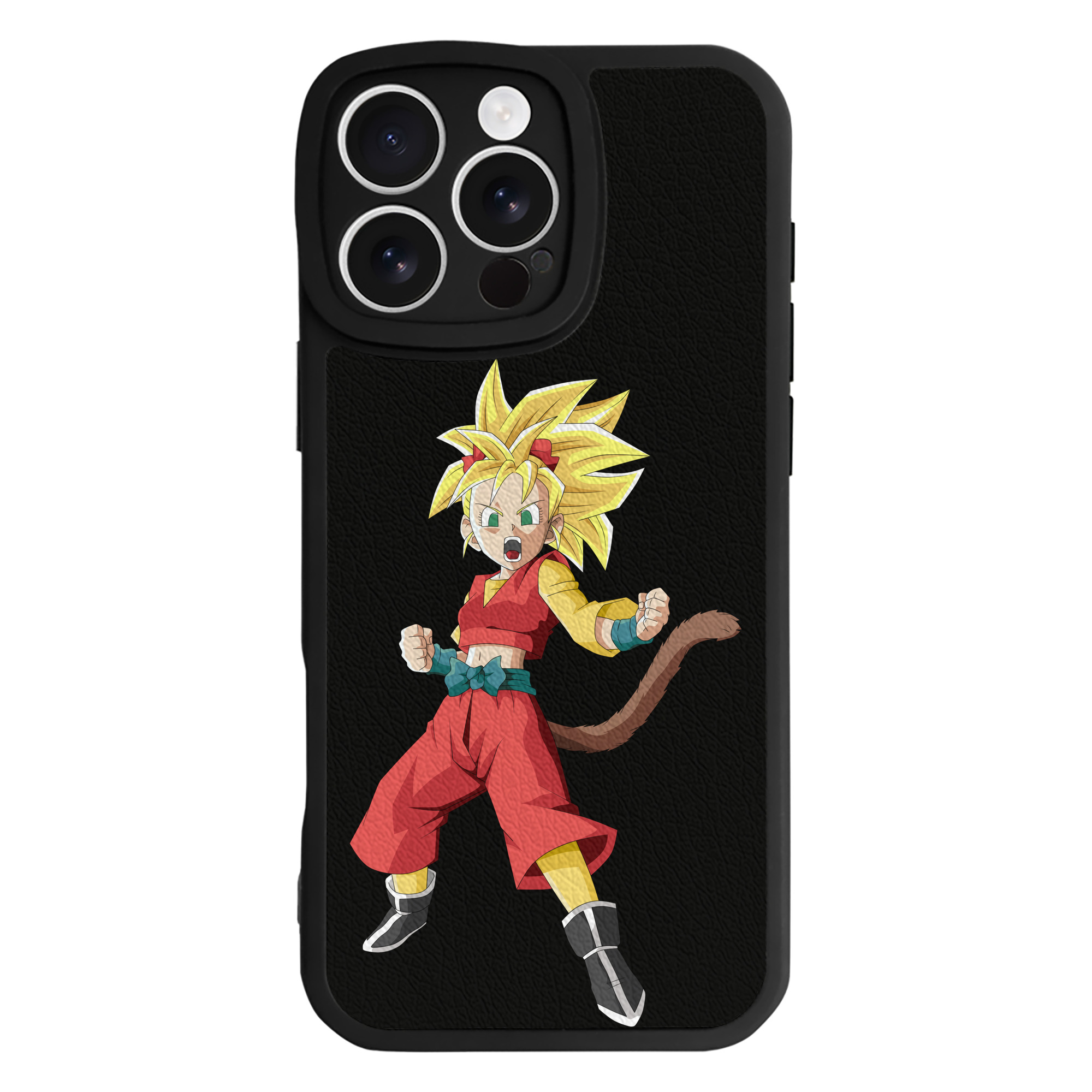 （画像用） ドラゴンボール カリフラ DRAGON BALL Caulifla 【iPhone 16シリーズ対応】シリコンスマホケース（レザー調） 材質：シリコン